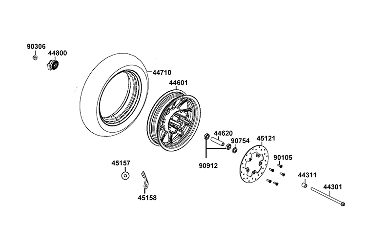 Framhjul - Skivbroms