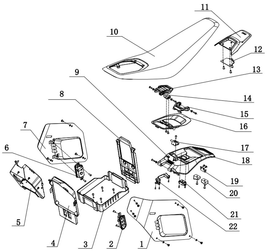 Sidokåpor - Sadel - Övre bakskärm