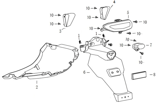 Baklykta - Blinkers bak - Bakskärm