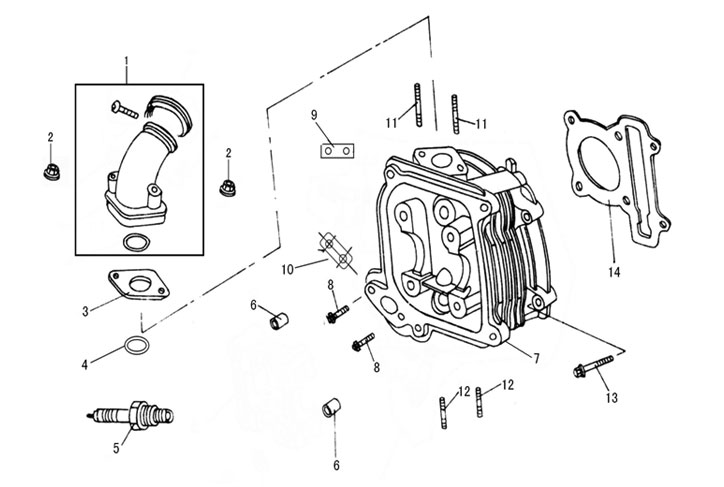 Topplock - Insug - Tändstift