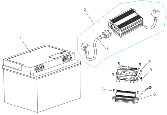 Batteri - Laddare - FOC - Konverterare