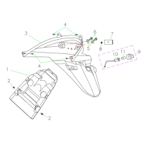 Bakskärm - Registreringskyltsbelysning