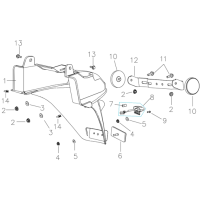 Bakskärm - Registreringsskyltsbelysning