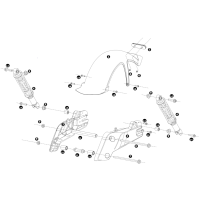Baksving - Stötdämpare bak - Yttre bakskärm