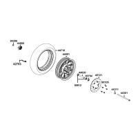 Framhjul - Bromsskiva - Fälg
