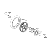 Framhjul - Bromsskiva - Fälg