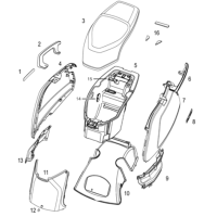 Sidokåpor - Passagerarhandtag - Sadel