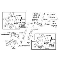 Stötdämpare fram - Framskärm - Styrkrona