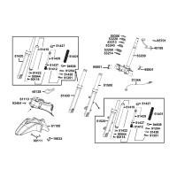 Stötdämpare fram - Framskärm - Styrkrona