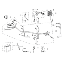 Elsystem 1 - Tändspole - Laddningsregulator - Tändningslåssats