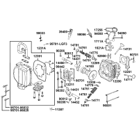 Topplock - Tändstift - Insugsrör