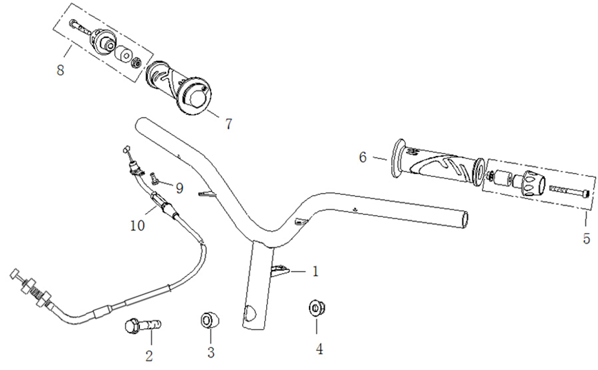 Styre - Handtag - Gasvajer
