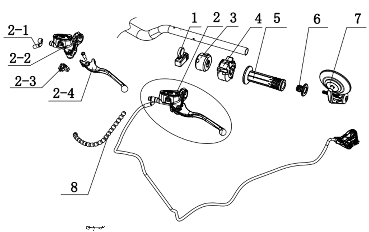 Vänster Switch - Vänster handtag